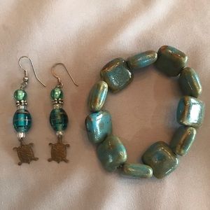 Earrings and bracelet bundle